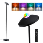 Artiss 2-in-1 LED Floor Lamp with Galaxy Projector &Remote, 178cm Tall Torchiere Standing Light with Dynamic RGB Aurora Stepless 4 Colour Temperatures, 1H Timer for Living Room, Bedroom Kids Room