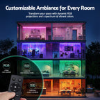 Artiss 2-in-1 LED Floor Lamp with Galaxy Projector &Remote, 178cm Tall Torchiere Standing Light with Dynamic RGB Aurora Stepless 4 Colour Temperatures, 1H Timer for Living Room, Bedroom Kids Room