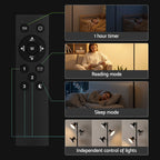 Artiss LED Tree Floor Lamp, 36W Modern Dimmable Standing Lamp with Remote & Touch Control, 4 Color Temperatures, 3 Rotatable LED Light Floor Lamps for Living Room, Bedroom, Office