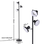 Artiss RGB Floor Lamp LED with 3 Swivel Lights Color Changing Lamp with Remote Stepless Dimmable