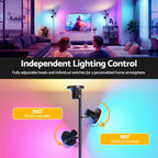 Artiss RGB Floor Lamp LED with 3 Swivel Lights Color Changing Lamp with Remote Stepless Dimmable