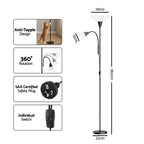 Artiss Floor Lamp Mother and Child Modern Home Living Room Office Reading Black