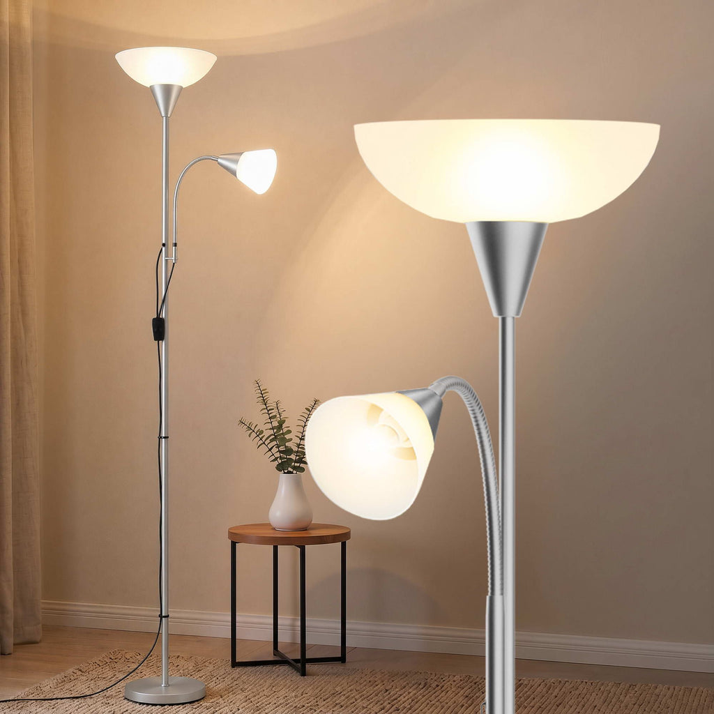 Artiss Floor Lamp Mother and Child Modern Home Living Room Office Reading Silver