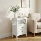 Levede Bedside Table Nightstand Side End Table 2 Drawers Storage Bedroom Cabinet-2050056781207572487