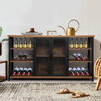 Levede Bar Cabinet Buffet Sideboard Walnut-2018816921222385670