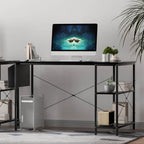 Levede L Shaped Computer Desk Home Desk Black-2029387250143465478