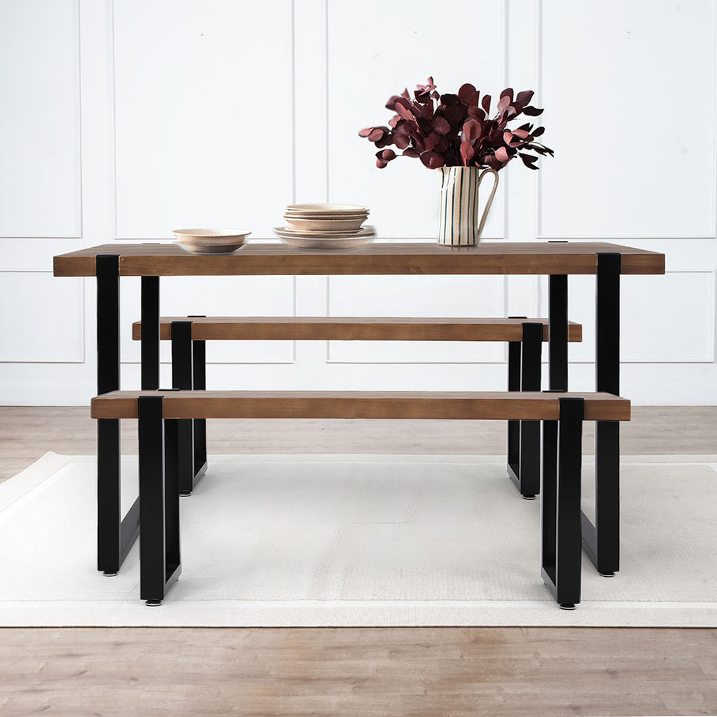Levede Wooden Dining Sets 1XTable+2X-2006733279557980166