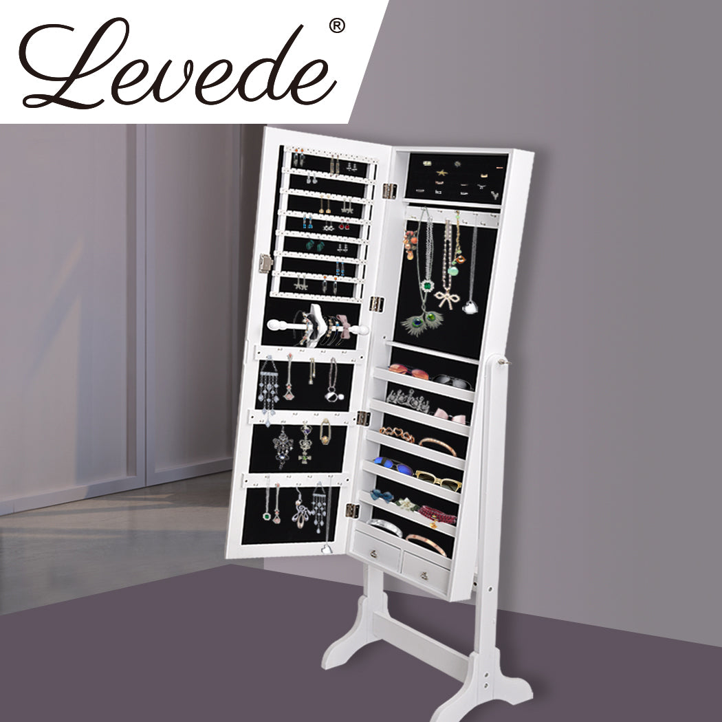 Levede Mirror Jewellery Cabinet Makeup-2006733194120007686