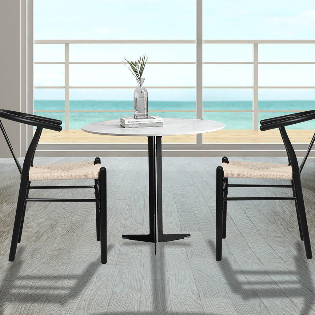 Levede 4x Dining Chairs Wooden Hans Black-2018816917736919046