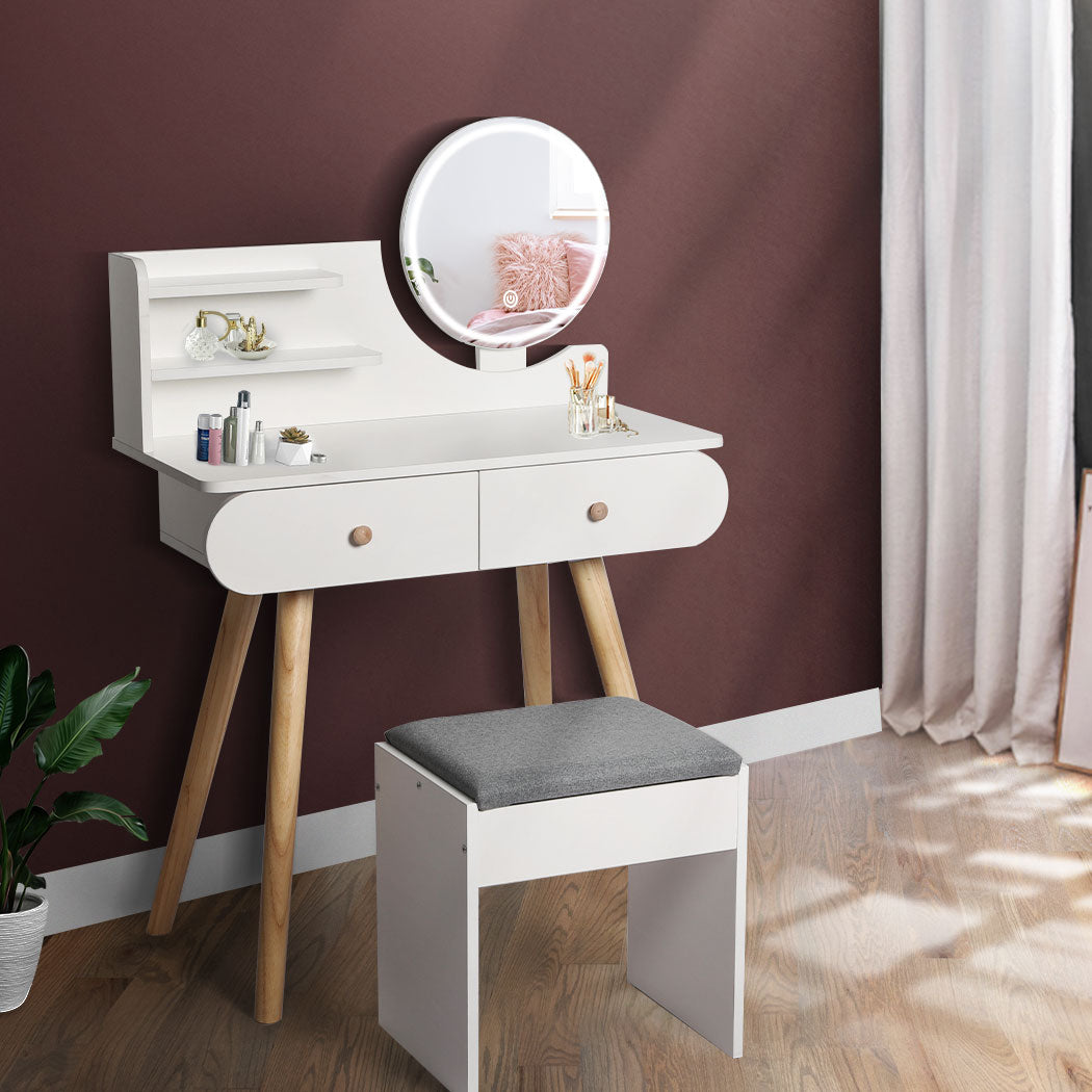Levede Dressing Table Stool LED Mirror-2006732941836816391