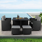 Levede 9PCS Outdoor Table Chair Set-2006733112737927175