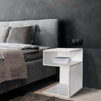 Levede 1xBedside Tables Drawers Side White-2006733102113755143
