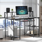 Levede Office Gaming Computer Desk Black-2029387250516758535