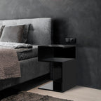 Levede 1xBedside Tables Drawers Side Black-2029387274596257799