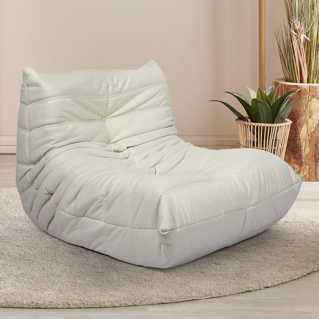 Levede Floor Chair Caterpillar Sofa Beige-2029387236247736327