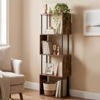 Levede Bookshelf 5 Tier Display Shelf Bookcase Storage Rack S-Shaped Anti-Tip-2050056772479225864