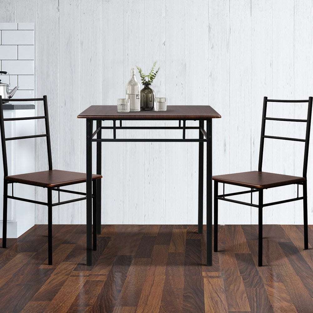 Machal Dining Table And Chairs (set of 3) - Walnut Secondary image