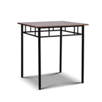Artiss Dining Table And Chairs Set fo 3 Walnut