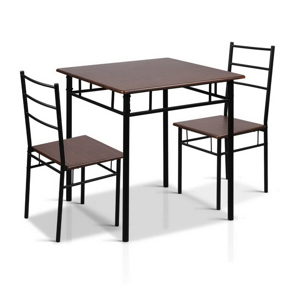 Machal Dining Table And Chairs (set of 3) - Walnut Main image