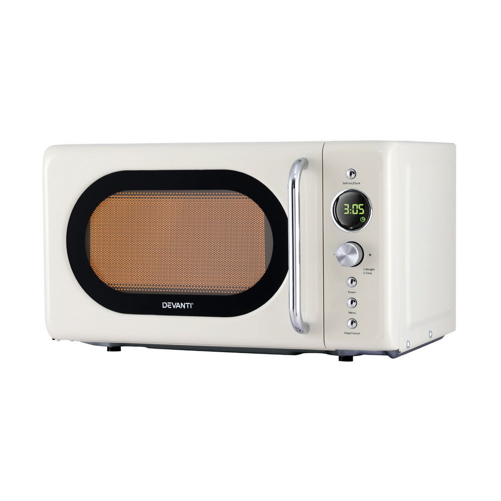 Devanti 20L Microwave Oven 700W Cream Main image