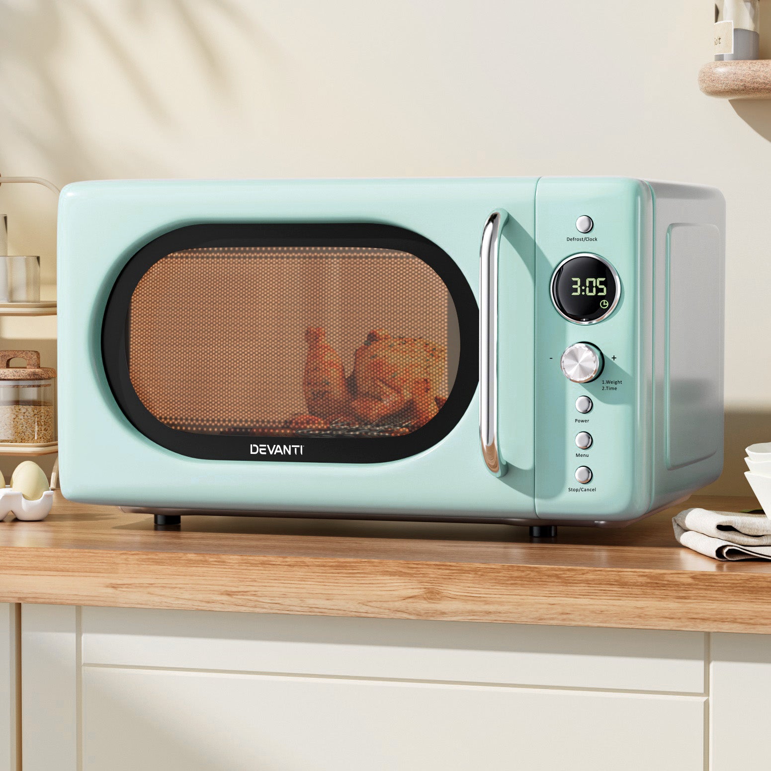 Devanti 20L Microwave Oven 700W Green Main image