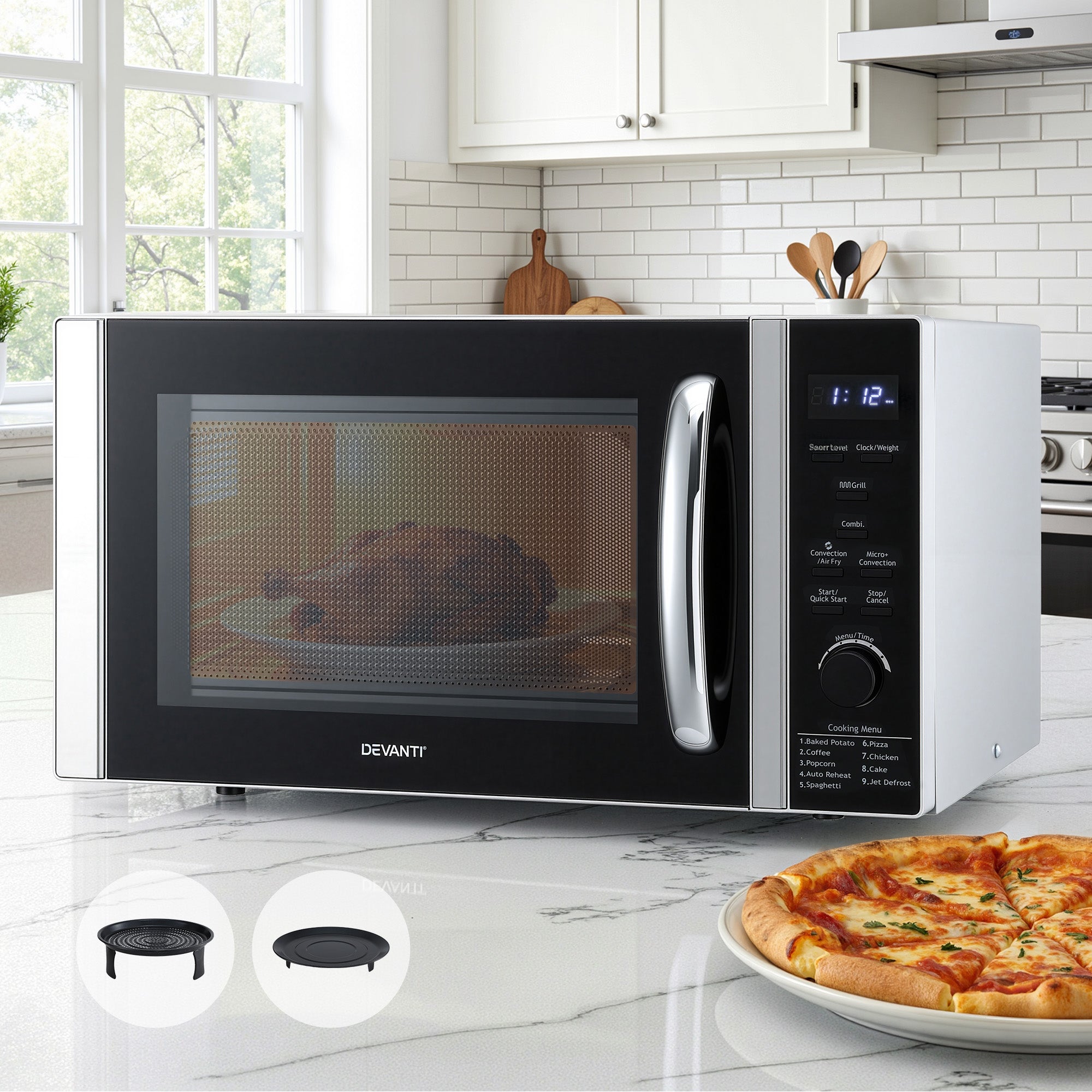 Devanti 30L Microwave Oven 4-IN-1 Air Fryer Convection Grill Hauptbild