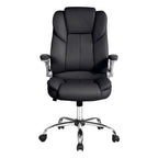 Artiss Executive Office Chair Leather Tilt Black
