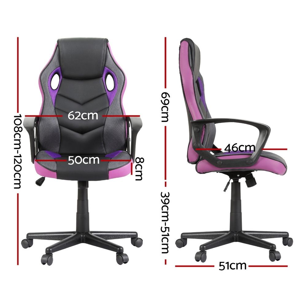 Gaming Office Computer Chair - Purple Secondary image