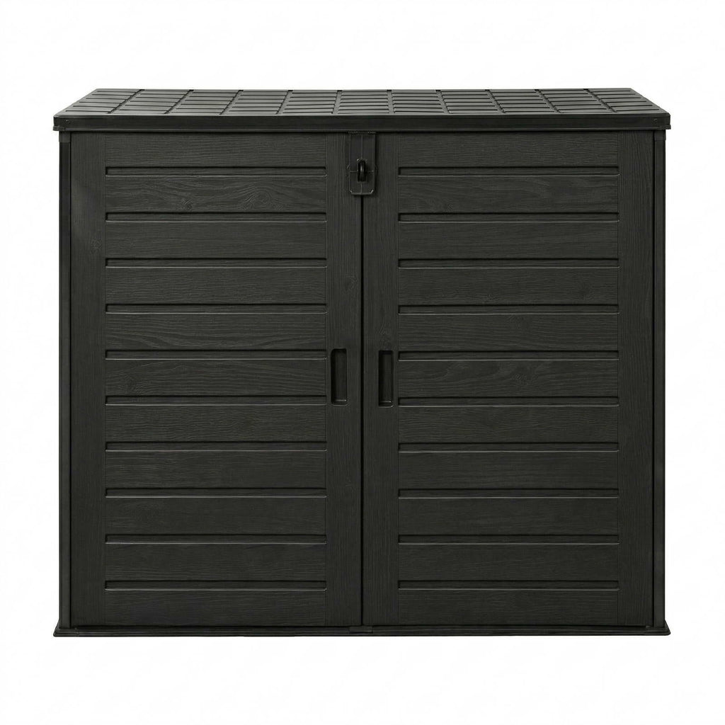Gardeon Outdoor Storage Box 1170L Container Lockable Cabinet Tool Organizer Shed Black