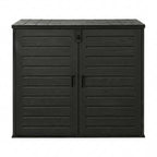 Gardeon Outdoor Storage Box 1170L Container Lockable Cabinet Tool Organizer Shed Black
