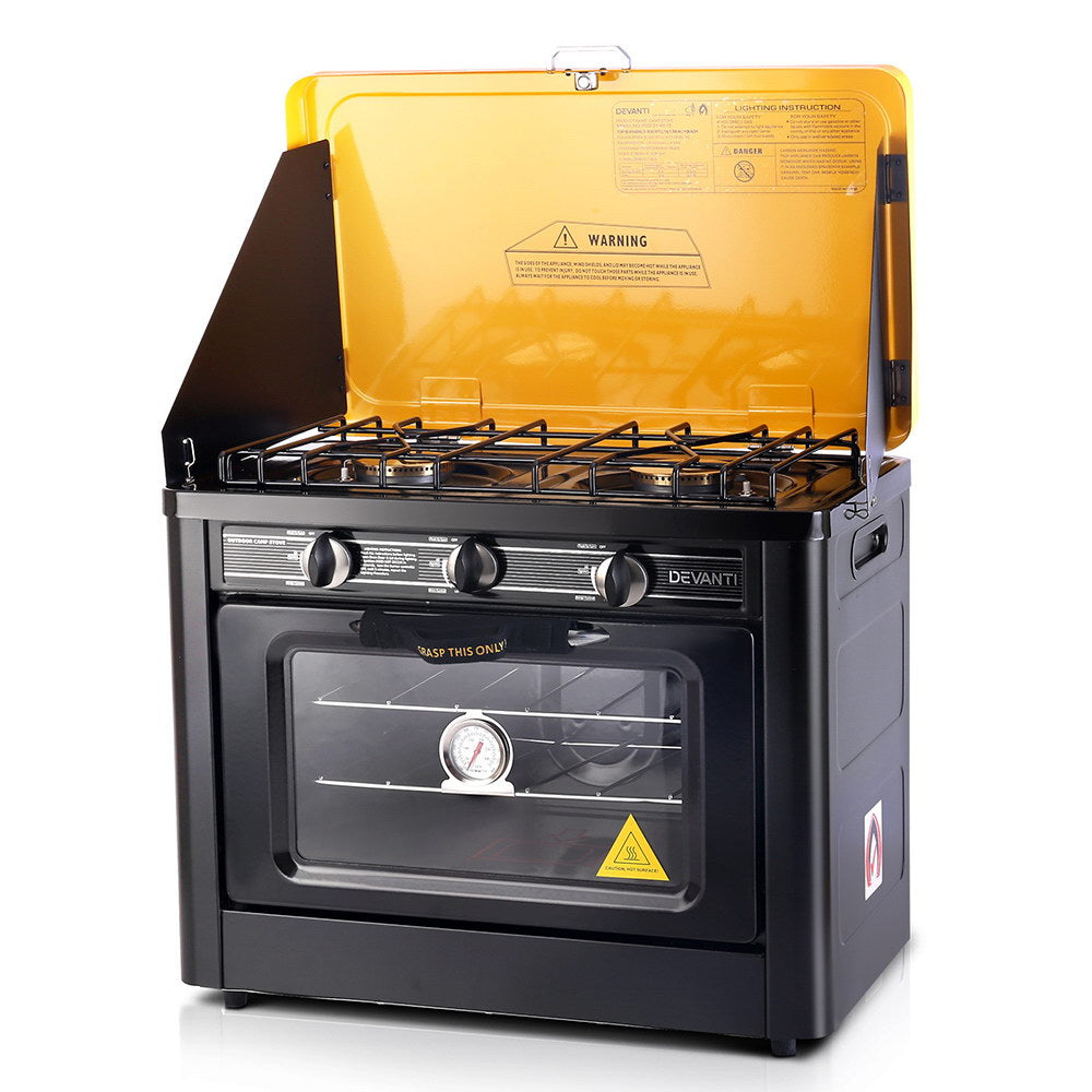 Devanti Portable Gas Oven LPG Black Main image