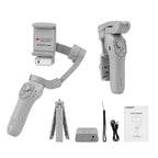 Devanti 3-Axis Handheld Gimbal Stabilizer for Smartphone & Tripod AI Tracking Fill Light