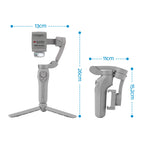 Devanti 3-Axis Handheld Gimbal Stabilizer for Smartphone & Tripod AI Tracking Fill Light