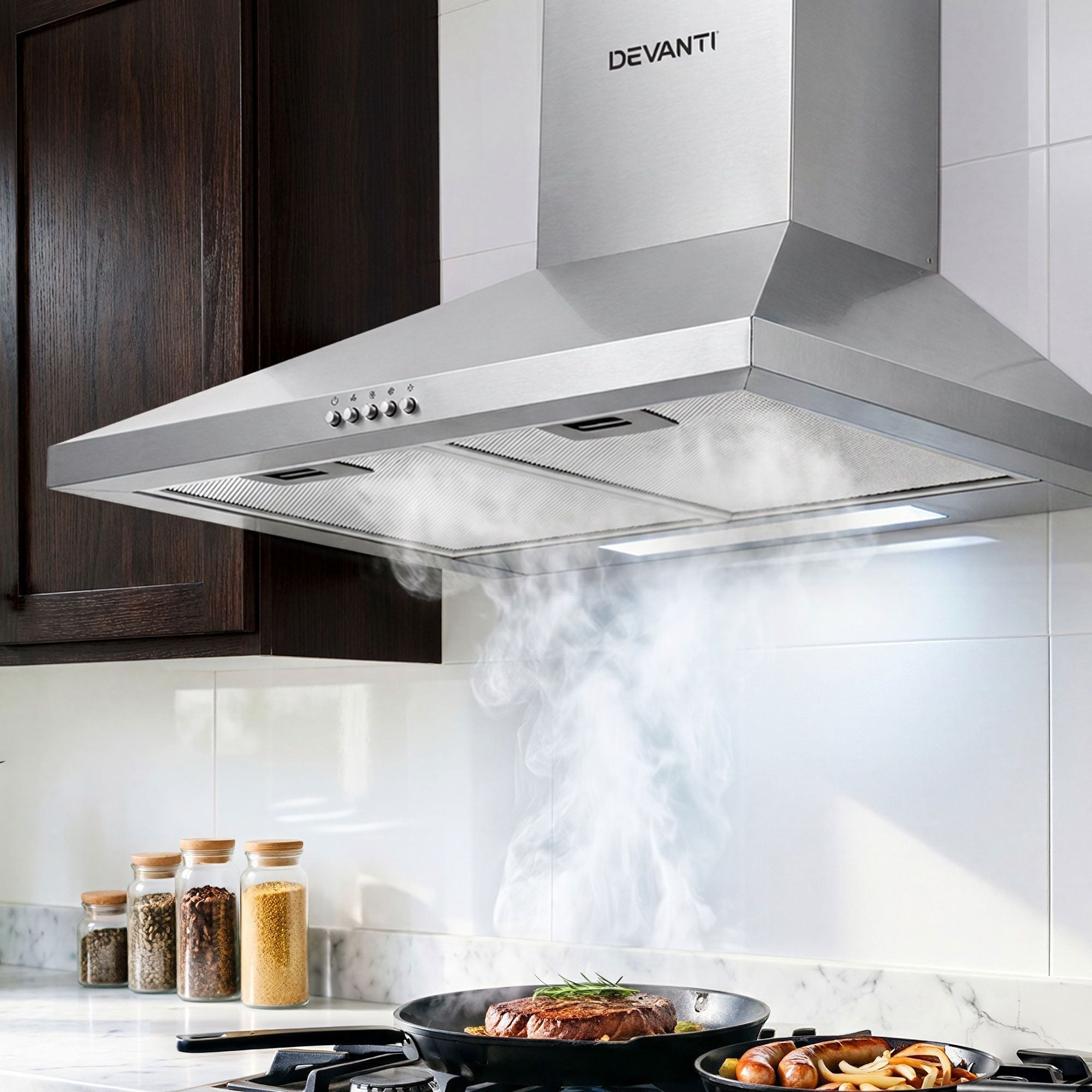 Devanti 600mm Range Hood 60cm Rangehood Stainless Steel Hauptbild