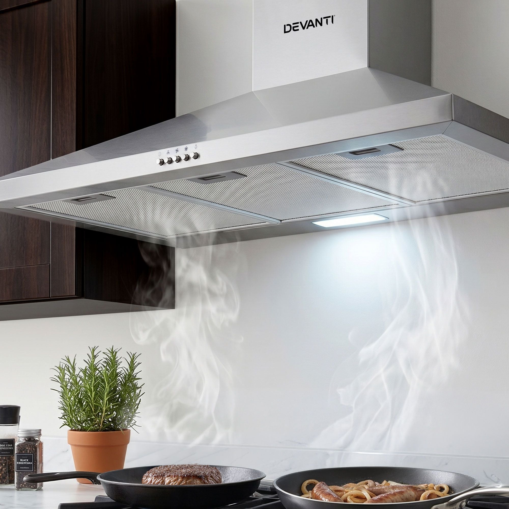 Devanti 900mm Range Hood 90cm Rangehood Stainless Steel Hauptbild