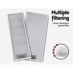 Devanti 600mm Range Hood 60cm Slide out Rangehood Stainless Steel