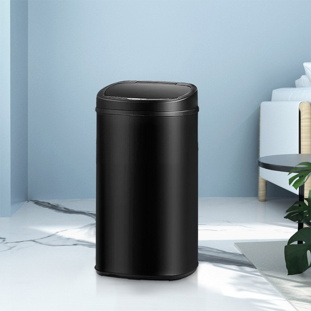 Devanti 58L Motion Sensor Bin Rubbish Automatic Black Hauptbild