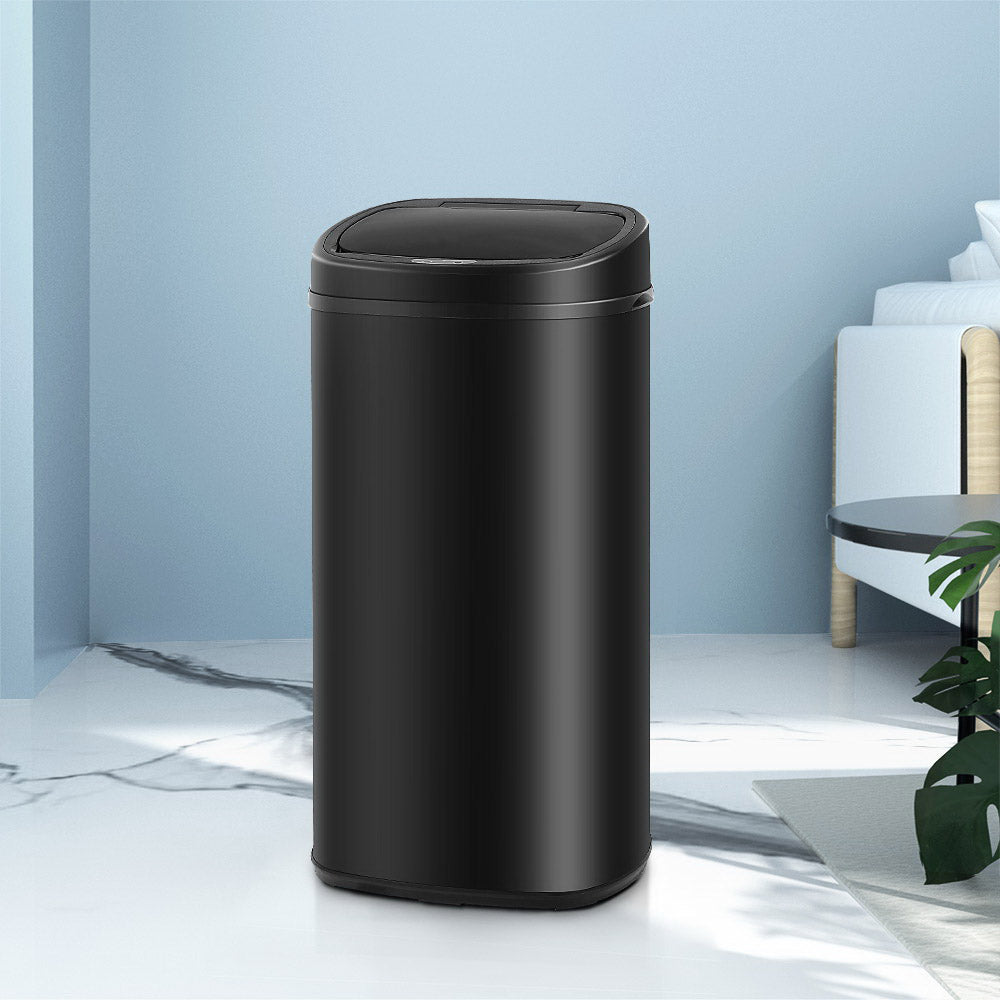 Devanti 68L Motion Sensor Bin Rubbish Automatic Black Hauptbild