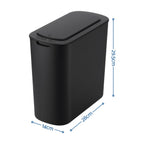 Devanti Automatic Trash Bin with Lid 11L Motion Sensor Kitchen Bin Touchless Garbage Can Modern Black Plastic Slim Rubbish Bin with Liner Holder for Kitchen, Home, Office