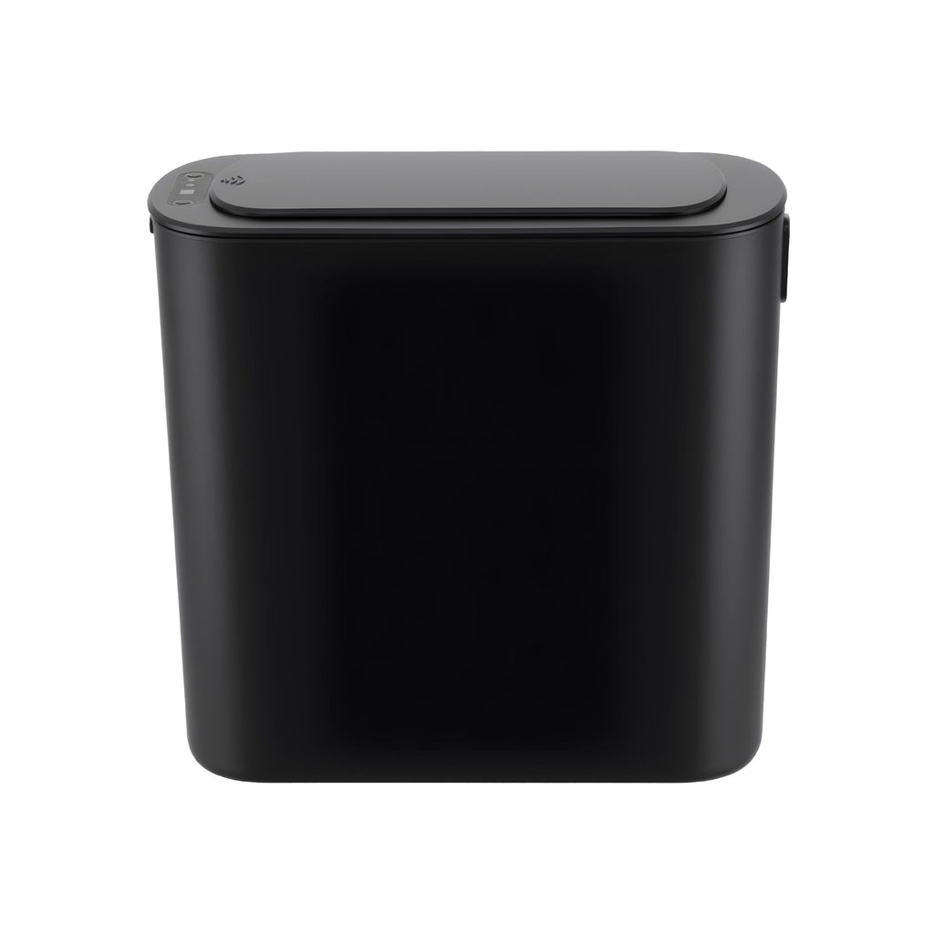 Devanti Automatic Trash Bin with Lid 11L Motion Sensor Kitchen Bin Touchless Garbage Can Modern Black Plastic Slim Rubbish Bin with Liner Holder for Kitchen, Home, Office