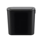 Devanti Automatic Trash Bin with Lid 11L Motion Sensor Kitchen Bin Touchless Garbage Can Modern Black Plastic Slim Rubbish Bin with Liner Holder for Kitchen, Home, Office