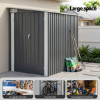 Giantz Garden Shed 1.2x2.4m Lean-To Bike Shelter Backyard Outdoor Storage
