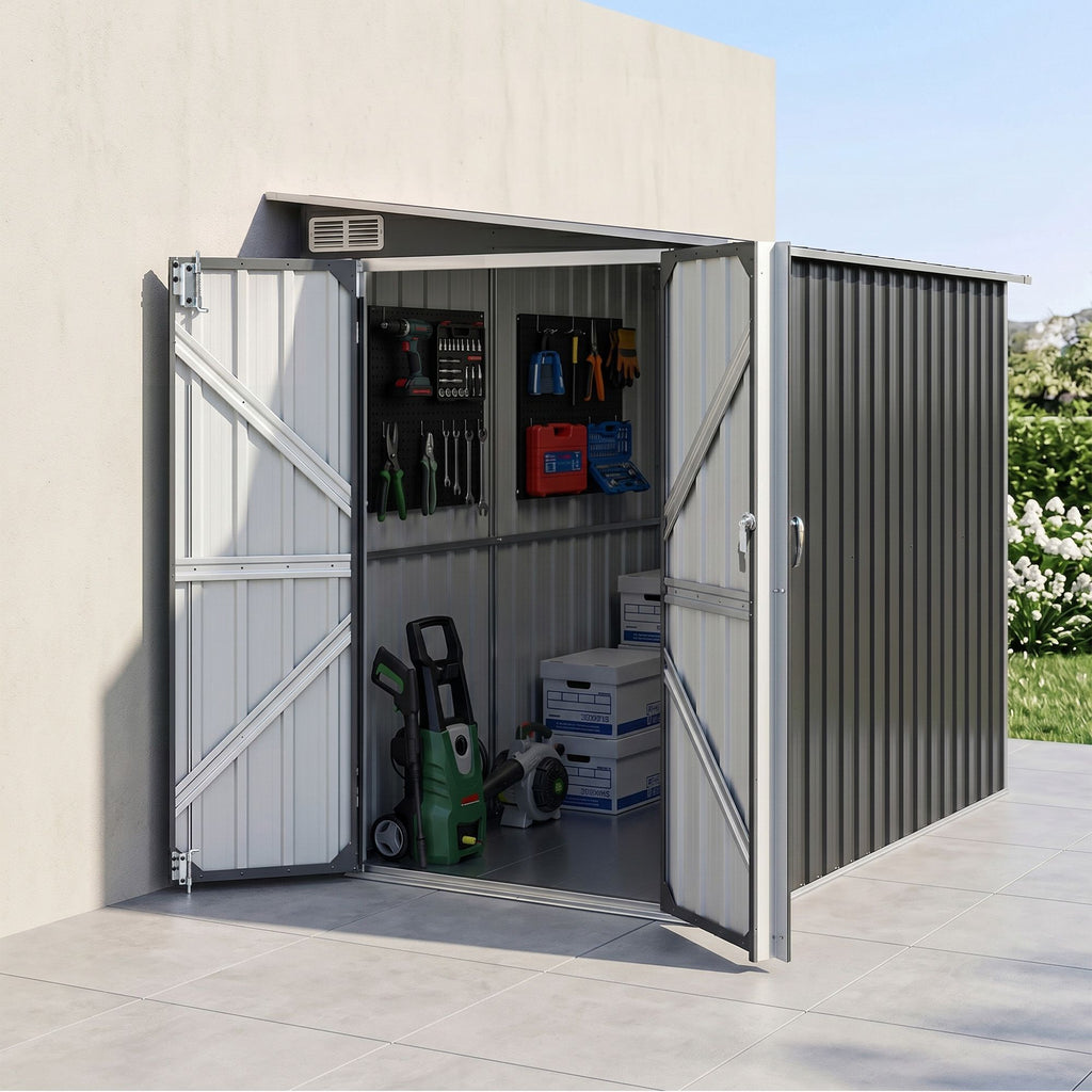 Giantz Garden Shed 1.2x2.4m Lean-To Bike Shelter Backyard Outdoor Storage