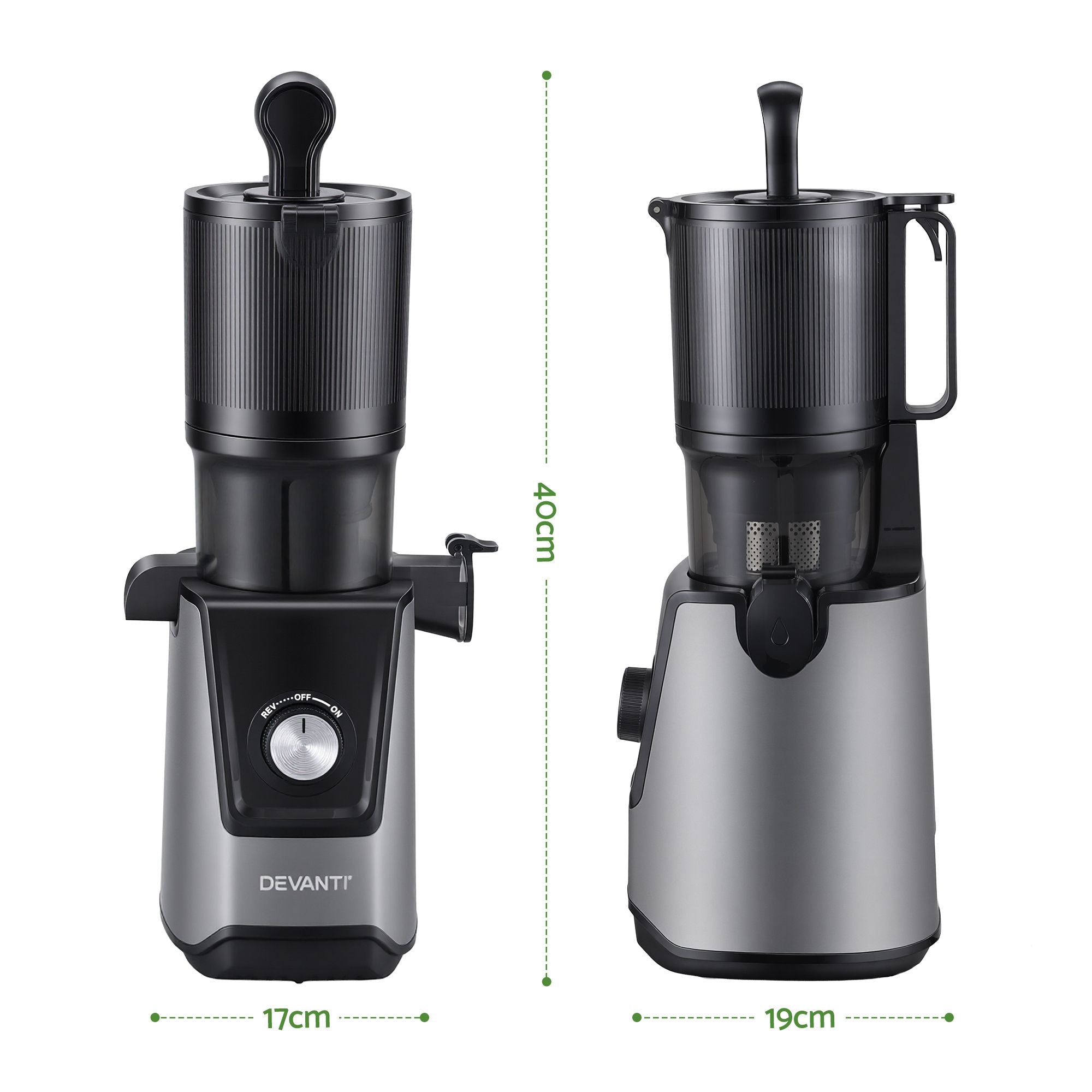 Devanti Slow Juicer Cold Press 200W for Fruit Vegetable Juice