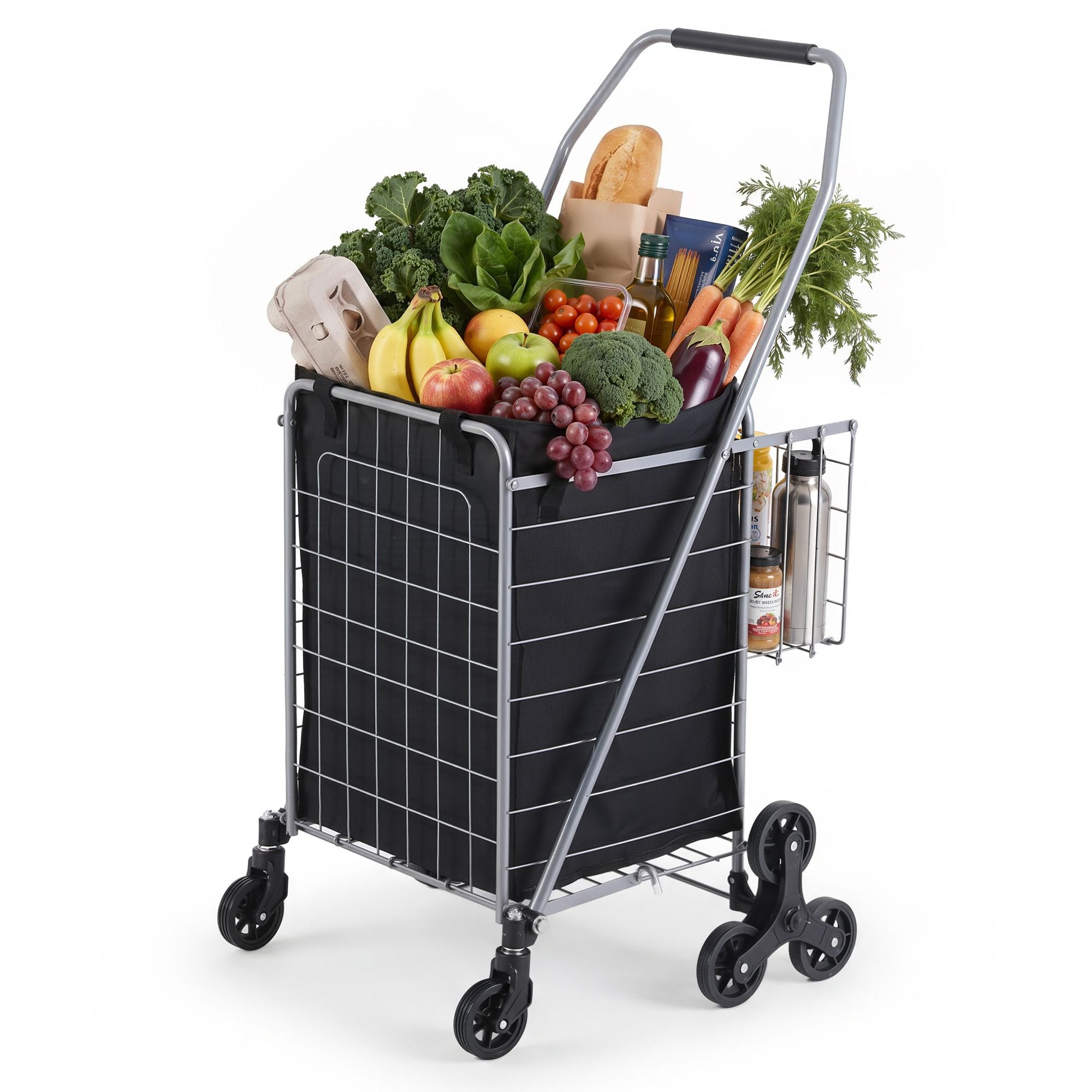 Emajin Shopping Trolley Cart Folding Aluminium Utility Cart Silver Secondary image