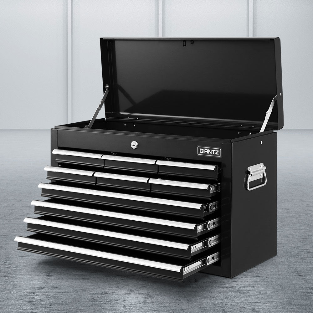 Giantz 10 Drawer Tool Box Cabinet Chest Toolbox Storage Garage Organiser Black Main image