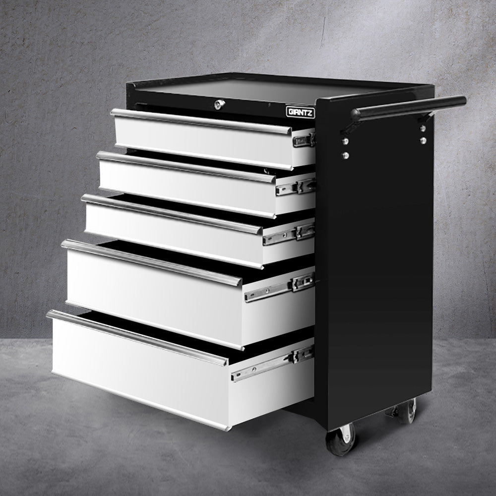 Giantz 5 Drawer Tool Box Cabinet Chest Trolley Box Garage Storage Toolbox Grey Main image