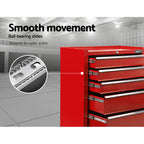 Giantz 5 Drawer Tool Box Cabinet Chest Trolley Box Garage Storage Toolbox Red