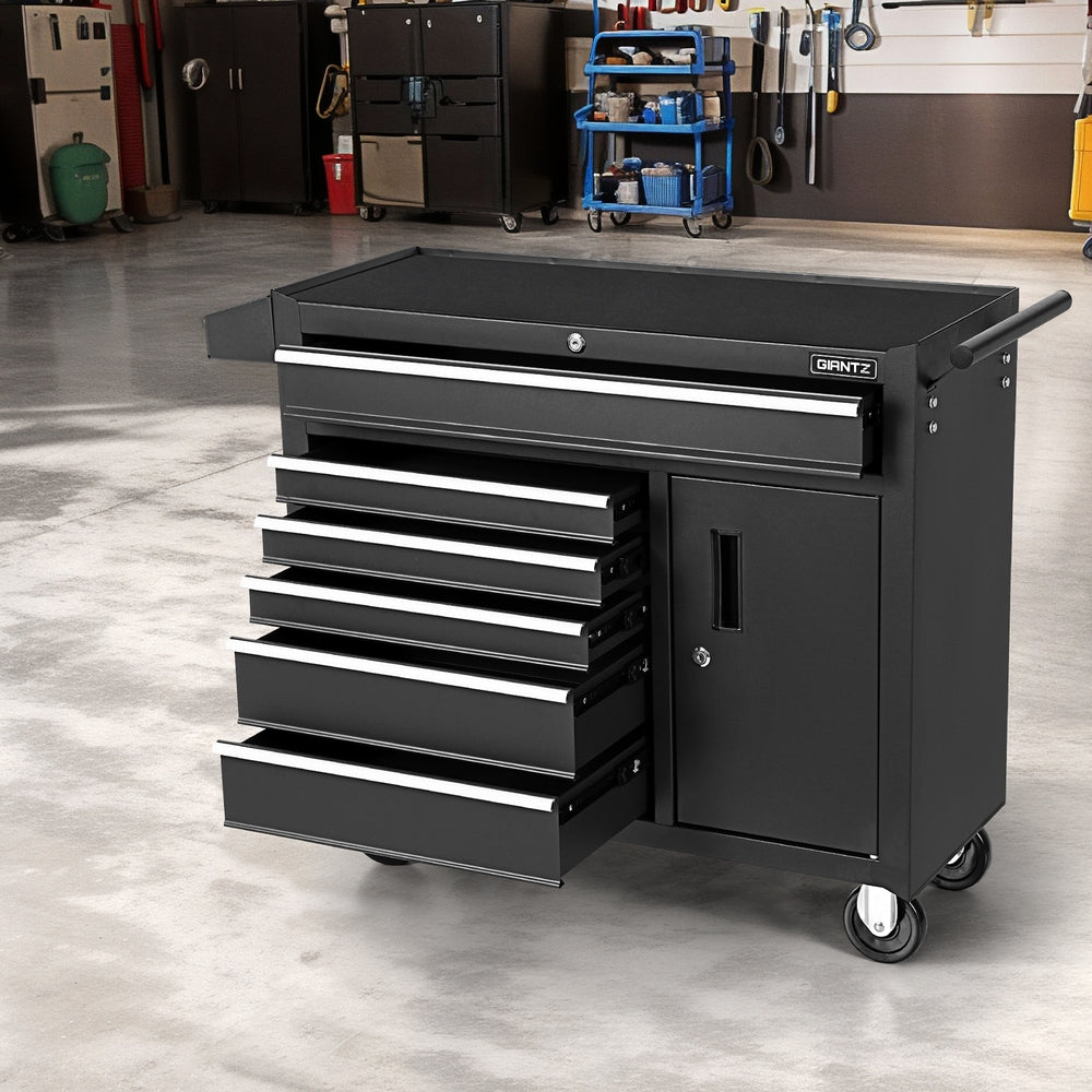 Giantz 6 Drawer Tool Box Chest Cabinet Toolbox Storage Garage Organiser Wheels Main image
