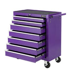 Giantz 7-Drawer Tool Chest Trolley Cabinet Toolbox Heavy Duty Garage Storage Organiser Purple